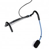 TOA MIC-X66-BL Aerobics/Yoga/Fitness Class Headband Microphone BLUE