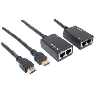 Manhattan 177276 HDMI 1.2 Cat5e/Cat6 1080p Extender Kit up to 30m BLACK