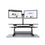 Rocelco CADR46 Corner Standing Desk Converter BLACK