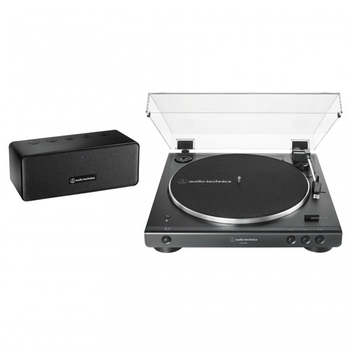 Audio-Technica AT-LP60XSPBT Bluetooth Turntable & Speaker System BLACK - Click Image to Close