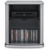 Tech-Craft S-AV32 Sculpture Series Swivel TV Stand with Glass Doors BLACK