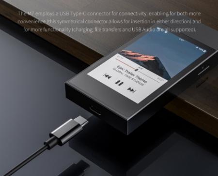 Description image for FiiO M7 Touch Screen Silver Hi-Res Bluetooth 4.2 aptX/aptX-HD LDAC & DSD DAP