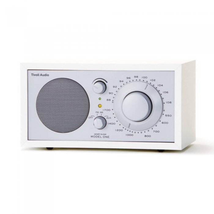 Tivoli Audio M1BTWHT Model One Bluetooth AM/FM Radio WHITE/SILVER - Click Image to Close