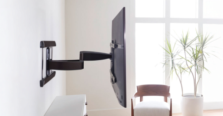 SANUS CILF230G1 Black Series XL Full Motion TV Wall Mount Black