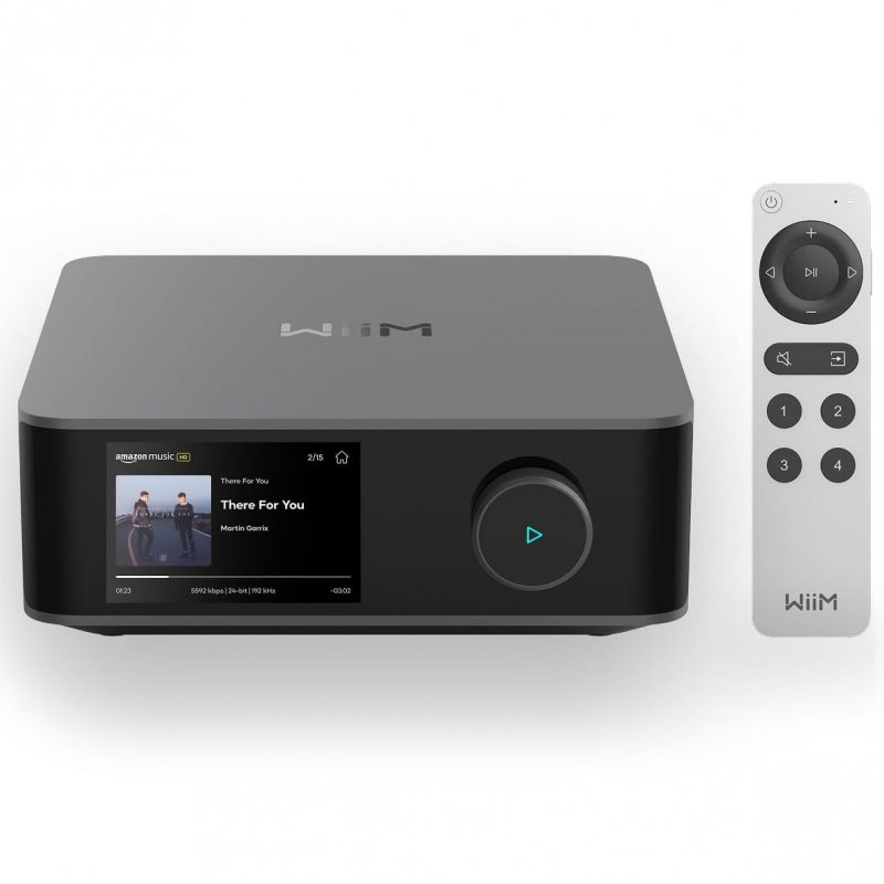 WiiM Amp Ultra with Voice Remote 100W Hi-Res Streaming Amplifier with HDMI ARC SPACE GRAY