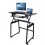 Rocelco DADR46+FSM 46" Adjustable Desk Retractable Keyboard Tray BLACK