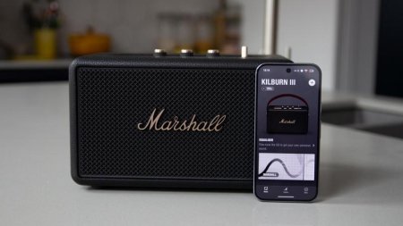 Marshall Kilburn III Portable Bluetooth Speaker Black and Brass