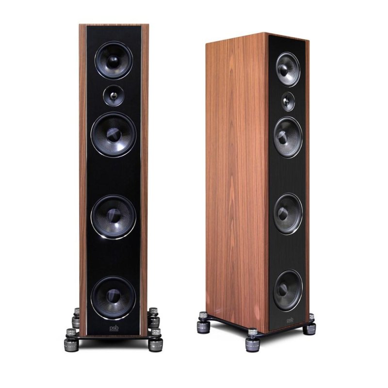 PSB Synchrony T600 Premium Tower Speaker Satin (Pair) WALNUT