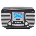 Crosley CR612-BK Corsair Retro Clock Radio CD Player BLACK