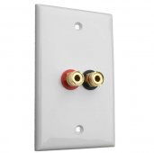 Legend Wall Plate with Two Gold Plated Color Coded Binding Posts
