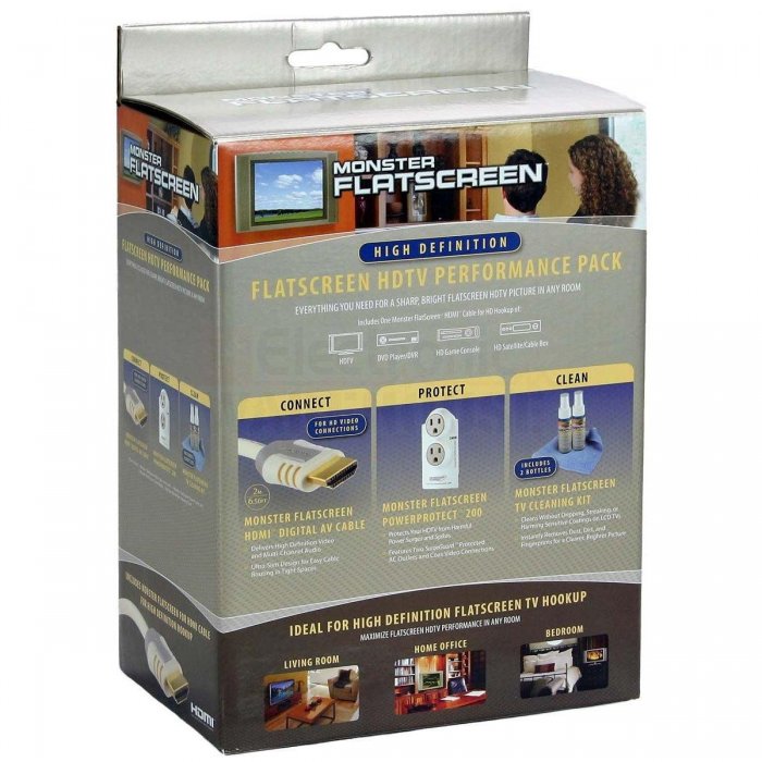 Monster Flatscreen HDMI Performance Pack Kit - Click Image to Close