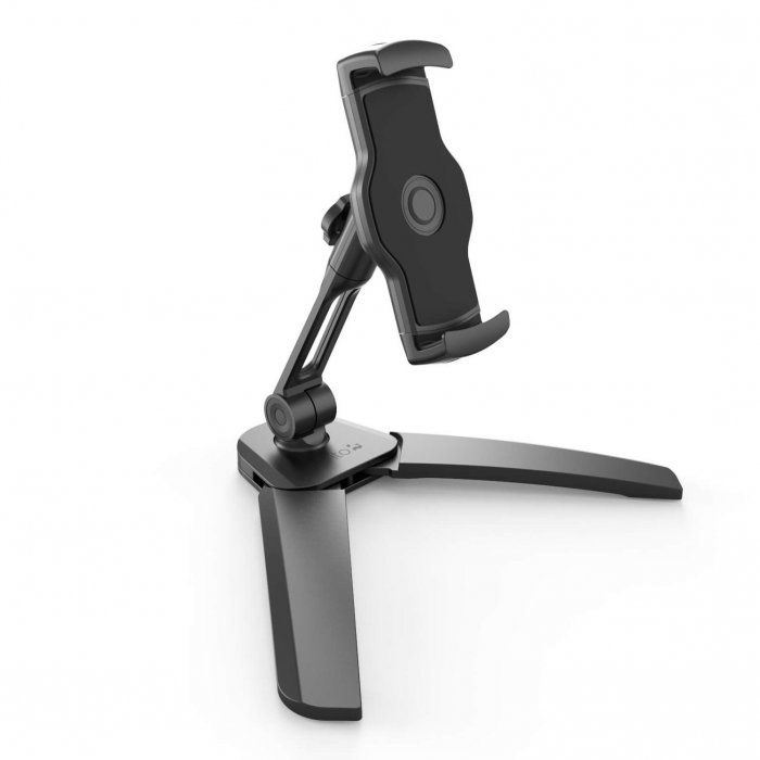 Kanto DS150 Device Stand - Single Arm with Folding Legs BLACK - Click Image to Close