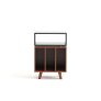 NorStone Stockholm 700 Turntable Stand with Vinyl Storage BLACK SATIN / WALNUT