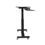 Rocelco MSD-40 Rocelco 40" Height Adjustable Mobile Standing Desk BLACK