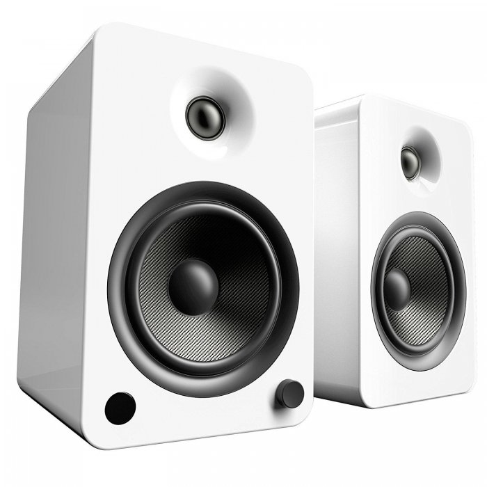 Kanto YU6GW 100W (RMS Power) Powered Speakers with Bluetooth and Phono Preamp GLOSS WHITE - Click Image to Close