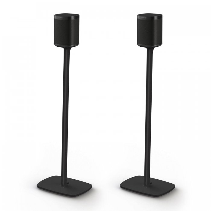 Flexson Floor Stands for Sonos One (Pair) BLACK - Click Image to Close