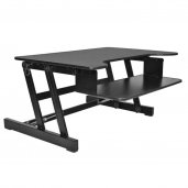 Rocelco ADR Sit-To-Stand 32-Inch Adjustable Desk Riser BLACK