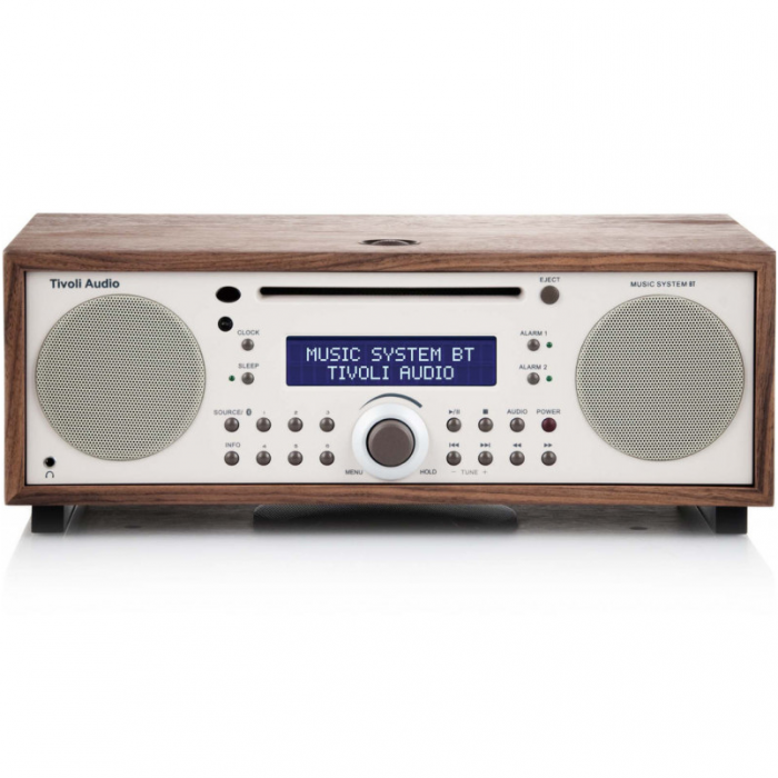 Tivoli Audio HI-FI Music System AM/FM Aux-In w Bluetooth, CD Player & Clock Radio WALNUT - Click Image to Close