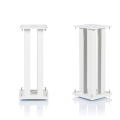 NorStone STYLUM SQUARE Metal Construction 600mm Cast Iron Base Speakers Stands (Pair) WHITE SATIN
