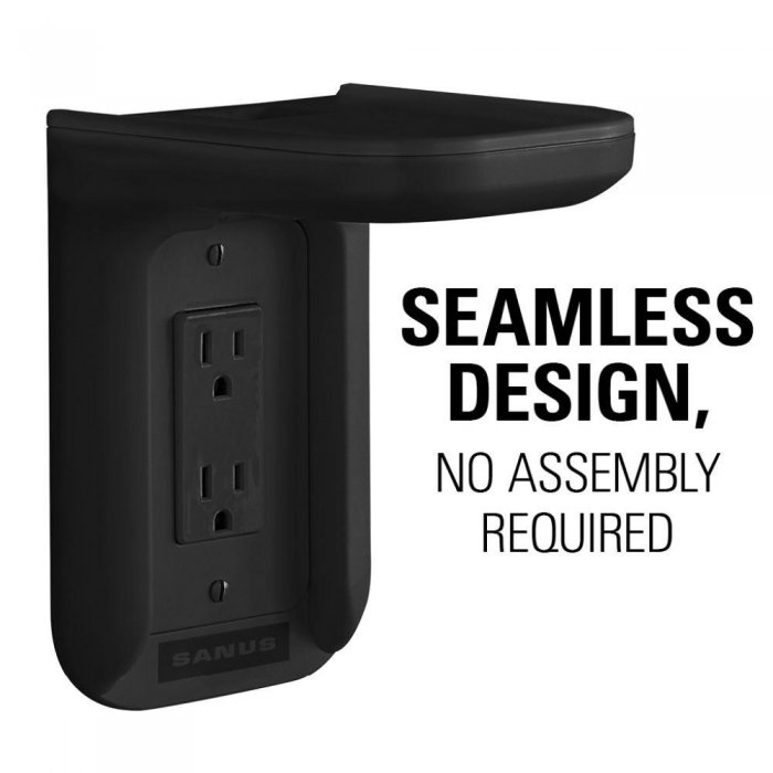 SANUS Outlet Shelf for SONOS ONE / PLAY ONE / BOOST (Single) BLACK - Click Image to Close