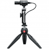 Shure MV88+ Video Kit Digital Stereo Condenser Microphone w Manfrotto w/ PIXI Tripod