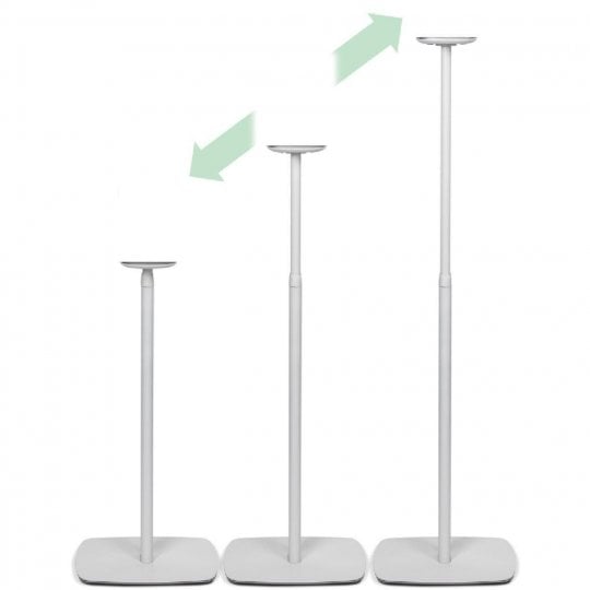 Flexson Adjustable Floorstand for SONOS PLAY:1 WHITE (Pair)