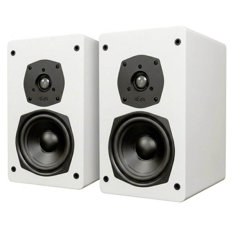SVS SBS-01 Two Way Bookshelf Speaker 5.25 Inch Woofer ClearSilk Tweeter (Pair) CREAM WHITE
