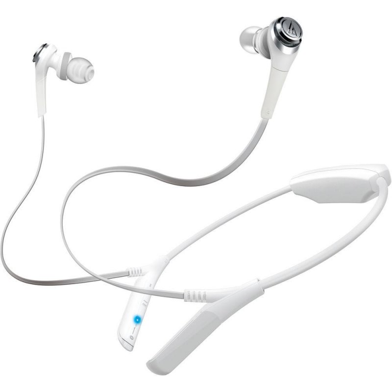 Audio Technica ATH-CKS550BTWH Solid Bass Wireless In-Ear Headphones Mic Control White