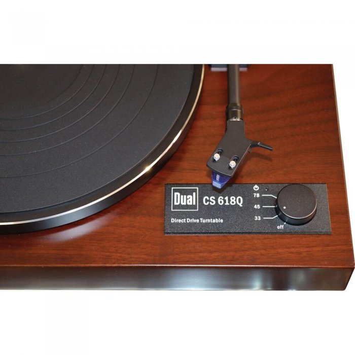 Dual CS 618W Manual Turntable With Auto Stop GLOSS WALNUT - Click Image to Close