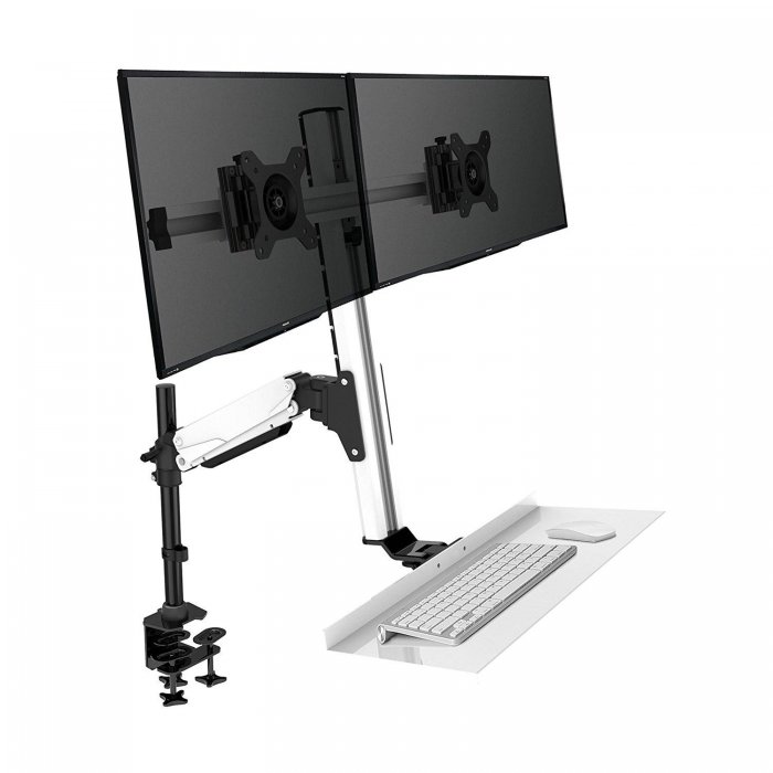 Rocelco EFD+2 Double Monitor Arm BLACK - Click Image to Close