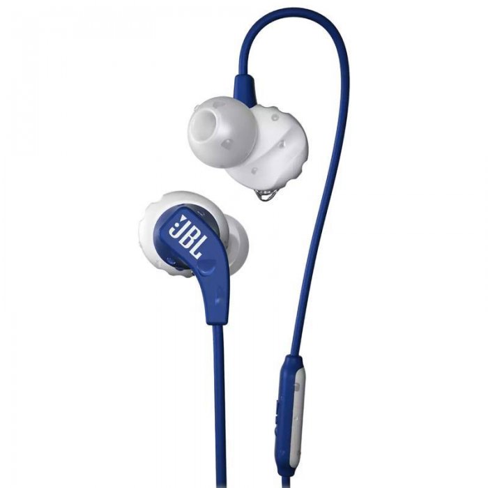 JBL Endurance Run Sweatproof Wired Sports In-Ear Headphones BLUE - Click Image to Close