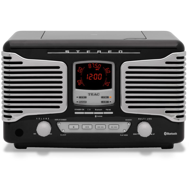 Teac SL-D800BT Wireless Bluetooth Vintage Retro Radio BLACK
