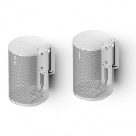 FLEXSON Wall Mounts with Corner Piece for Sonos Era 100 Speaker (Pair) WHITE