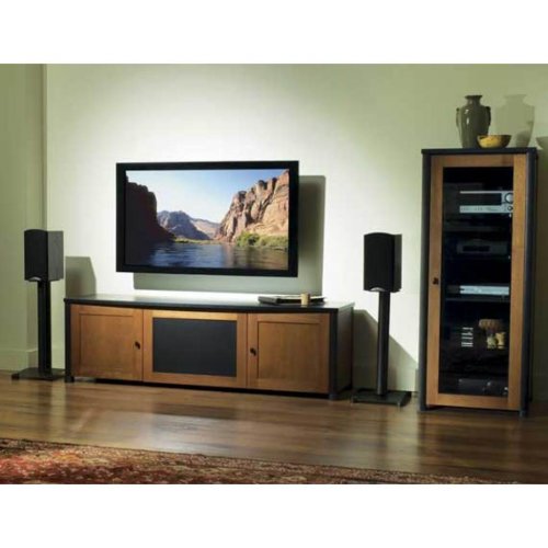 Sanus SFC22-B1 Steel Series 22 Speaker Stand for Center Channel Speakers Black 