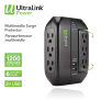 Ultralink PSV100 6 Outlet Surge Protector with 2 USB Ports 3.1A BLACK