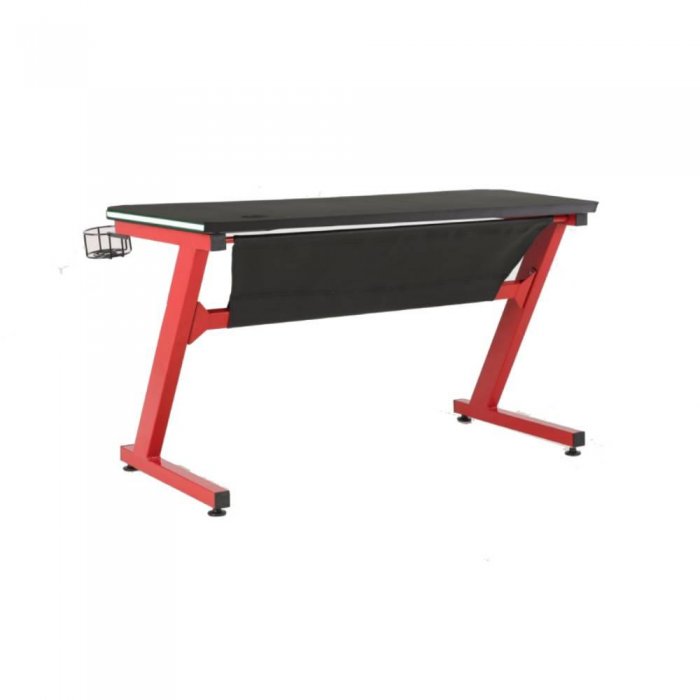 Home Touch Attrition Gaming Desk Carbon Fiber Texture Surface, BLACK/RED - Click Image to Close