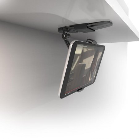 Description image for Kanto DS150 Device Stand - Single Arm with Folding Legs BLACK