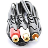 UltraLink UHS569 Shielded RCA Adapter 2 Female To 1 Male (6FT)