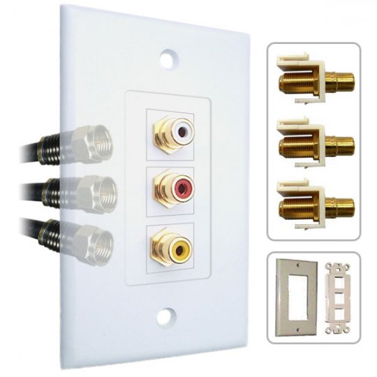 Legend Decora Wall Plate Insert-Mounted Stereo plus Video