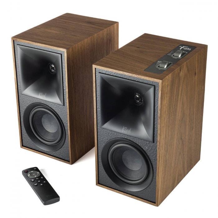 KLIPSCH THEFIVESW Powered Speaker System with HDMI & ARC WALNUT - Click Image to Close
