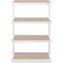 NorStone Esse HiFi Audio Rack 4 Shelf Steel Frame for Turntables and AV Equipment WHITE / OAK