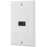 Energy Flat Panel Series HDMI Wall Plate WHITE