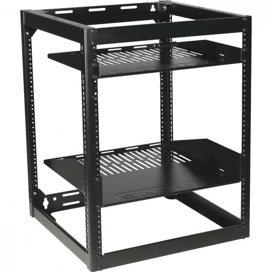 Sanus CFR1615 26-Inch Tall AV Rack 15U Stackable Skeleton Rack BLACK