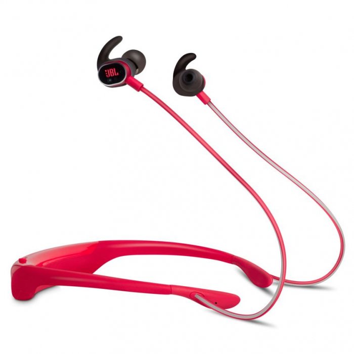 JBL Reflect Response Wireless Touch Control Sport Headphones RED - Click Image to Close