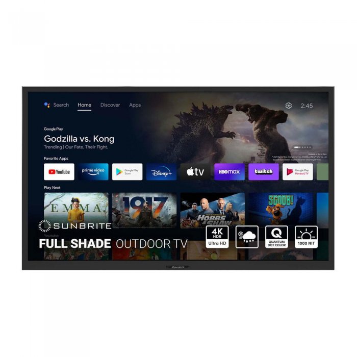 SunbriteTV Veranda 3 SERIES 75-Inch 4K HDR Full Shade Outdoor TV BLACK - Click Image to Close