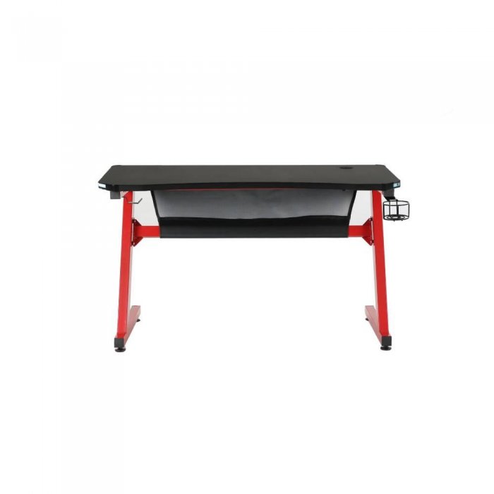Home Touch Attrition Gaming Desk Carbon Fiber Texture Surface, BLACK/RED - Click Image to Close