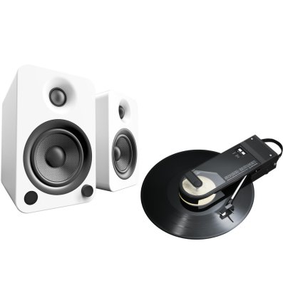 Audio-Technica Sound Burger & Kanto YU4 Powered Bluetooth Vinyl System Bundle BLACK / MATTE WHITE