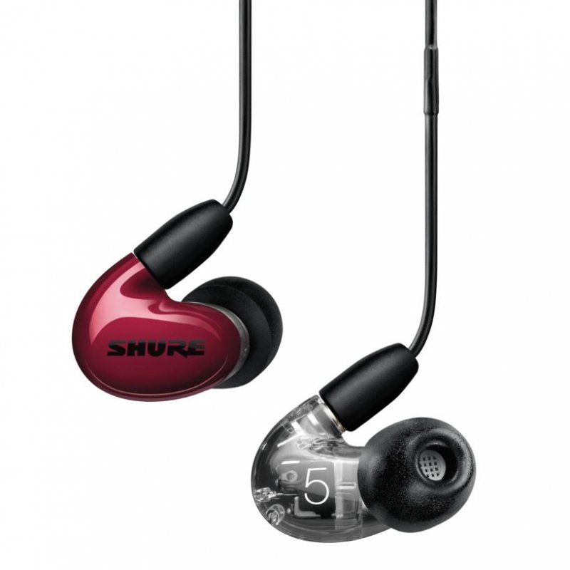 Shure AONIC 5 Sound Isolating Triple High-Def Armature Microdrivers Earphones  RED