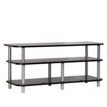 Sanus AFV48B Accurate Series 48-Inch Wide 3-Shelf AV Stand BLACK/SILVER