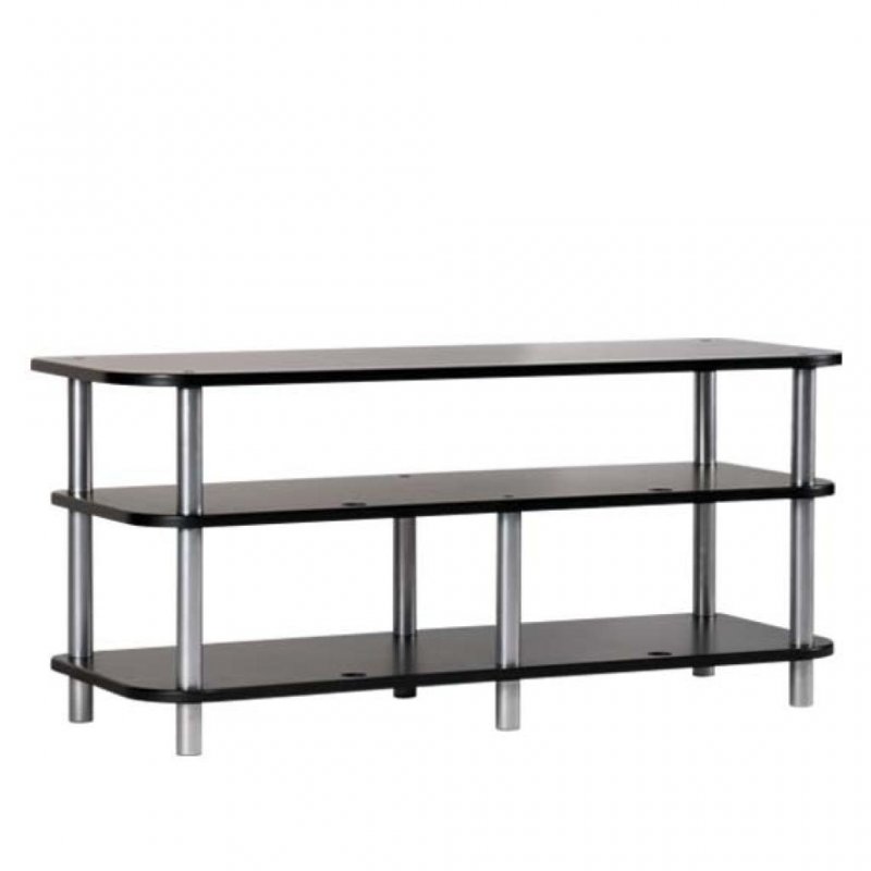 Sanus AFV48B Accurate Series 48-Inch Wide 3-Shelf AV Stand BLACK/SILVER